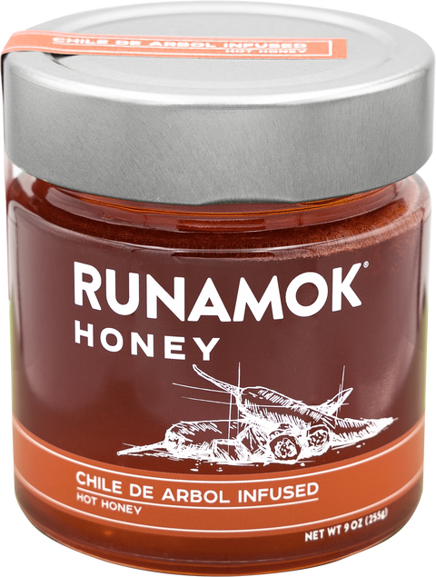 Chile De Arbol Infused Hot Honey 9oz
