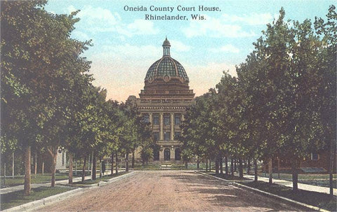 Oneida County Courthouse - Vintage Image, Postcard