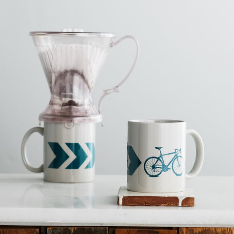 Chevron Bicycle Coffee Mug, Classic C Handle