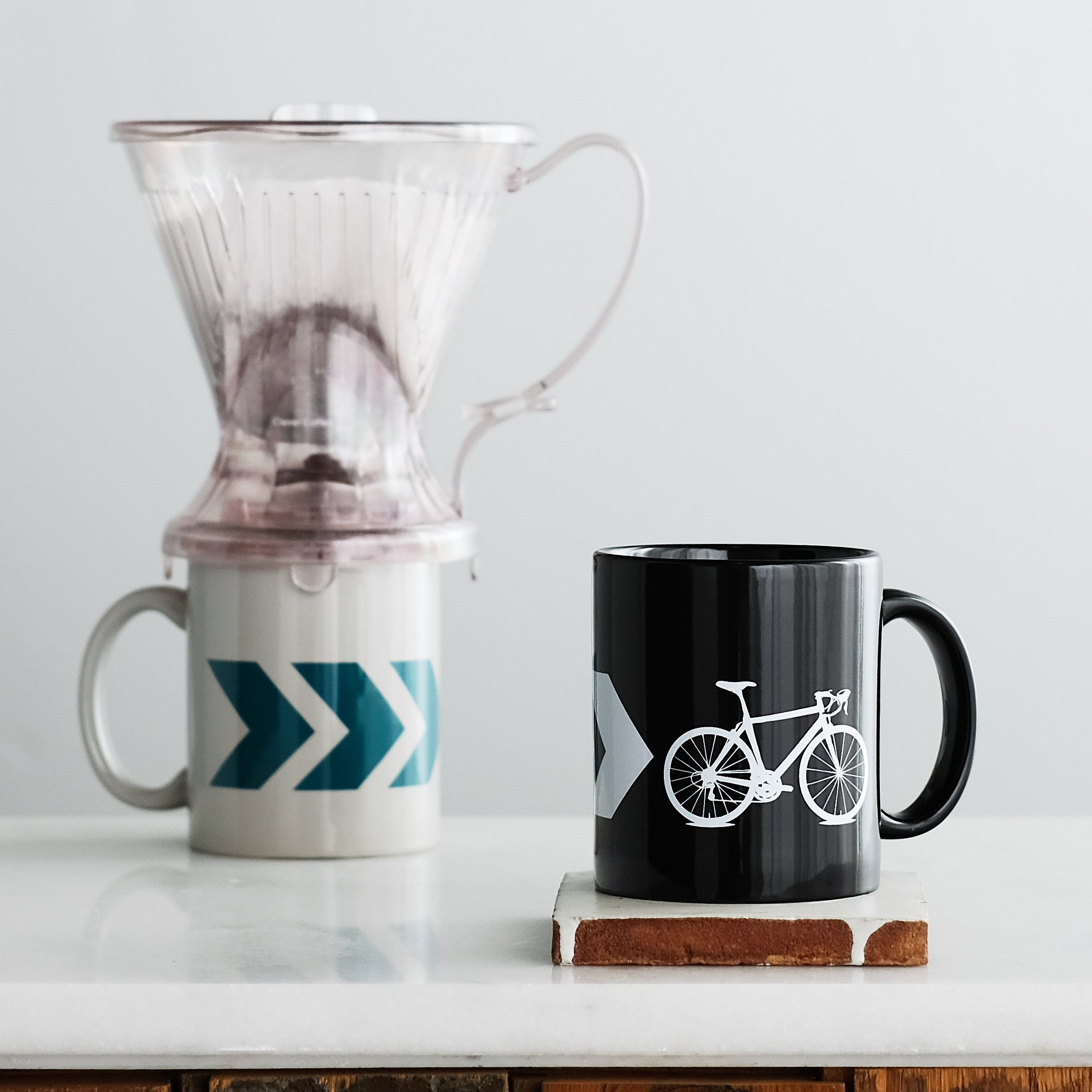 Chevron Bicycle Coffee Mug, Classic C Handle