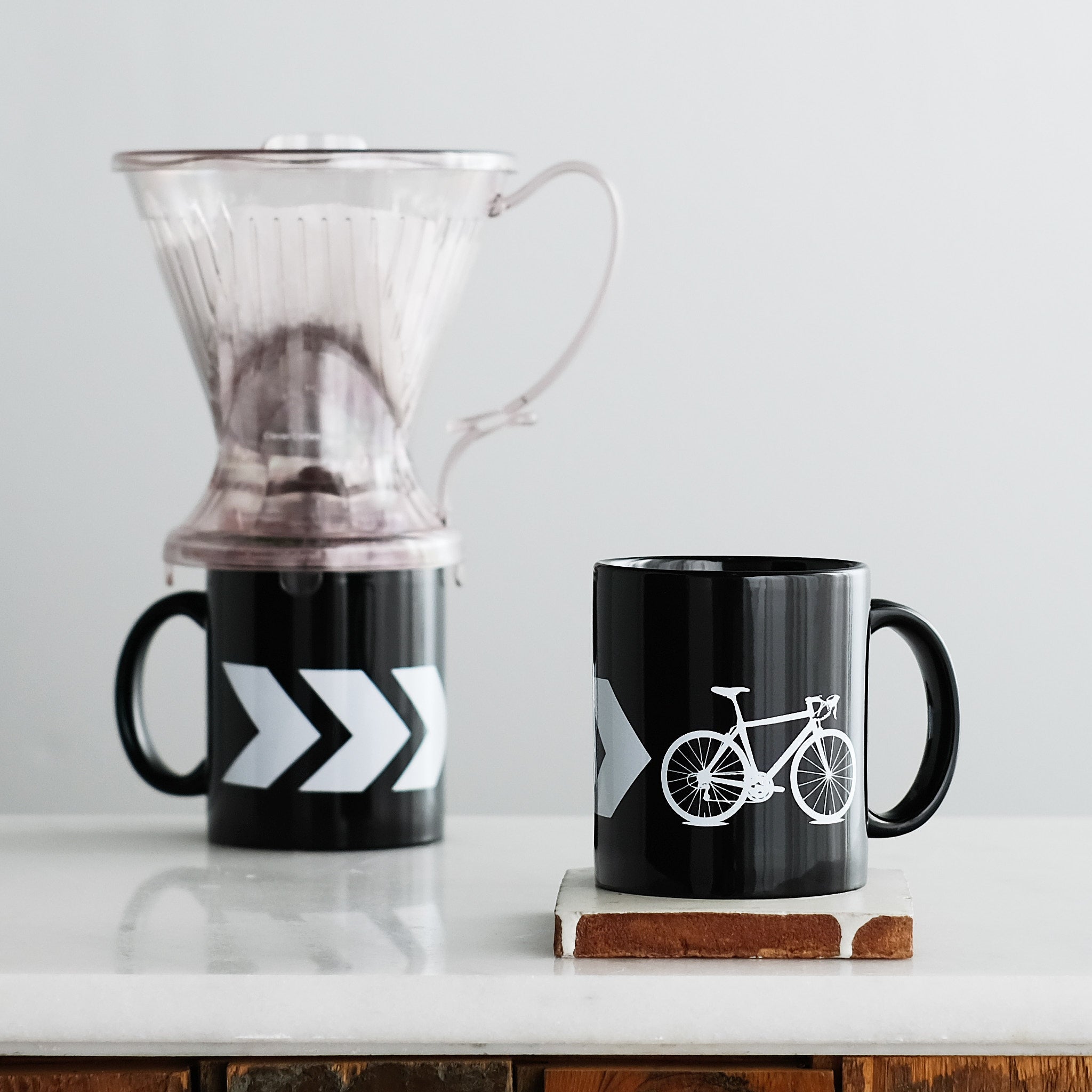 Chevron Bicycle Coffee Mug, Classic C Handle