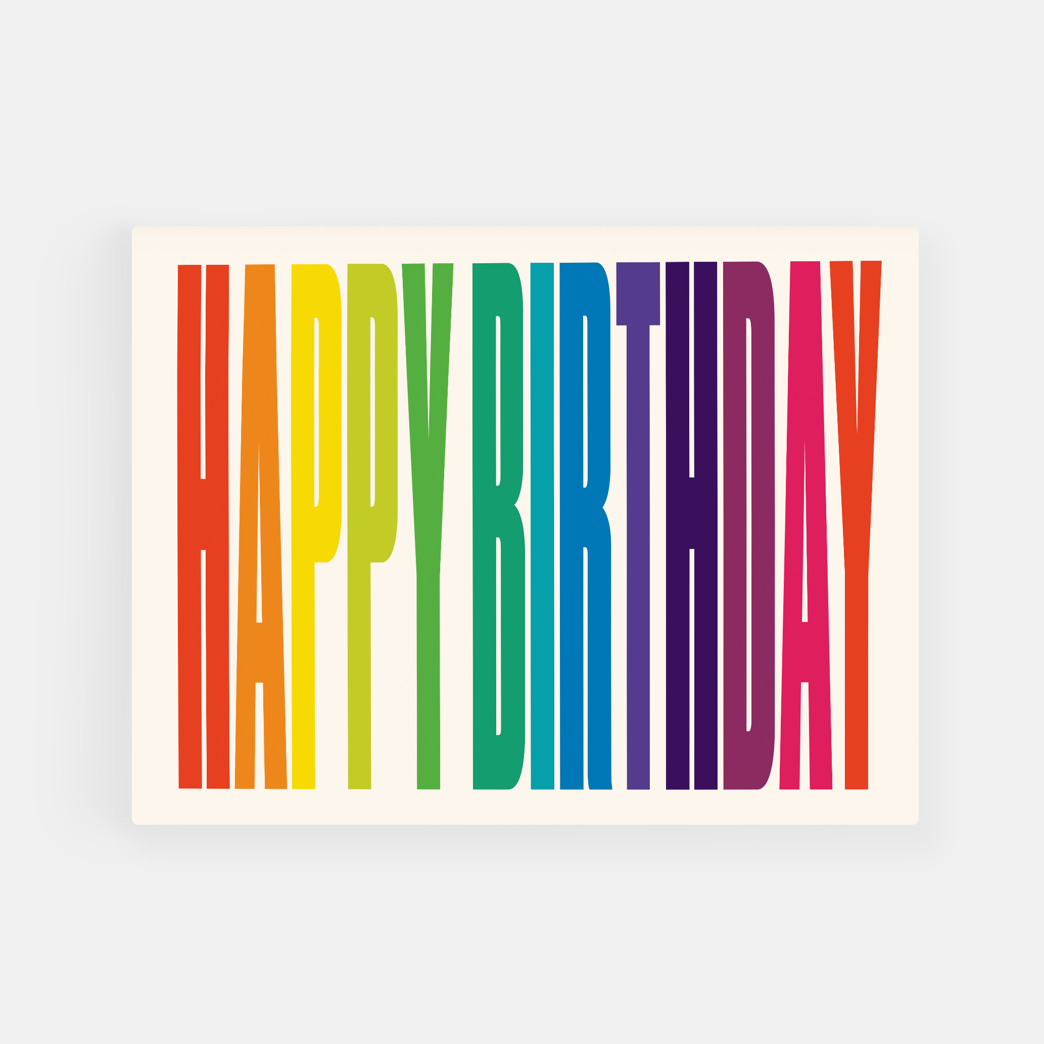 Happy Birthday Rainbow Greeting Card