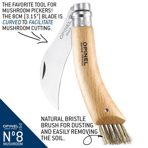 N°8 Mushroom Knife with Brush