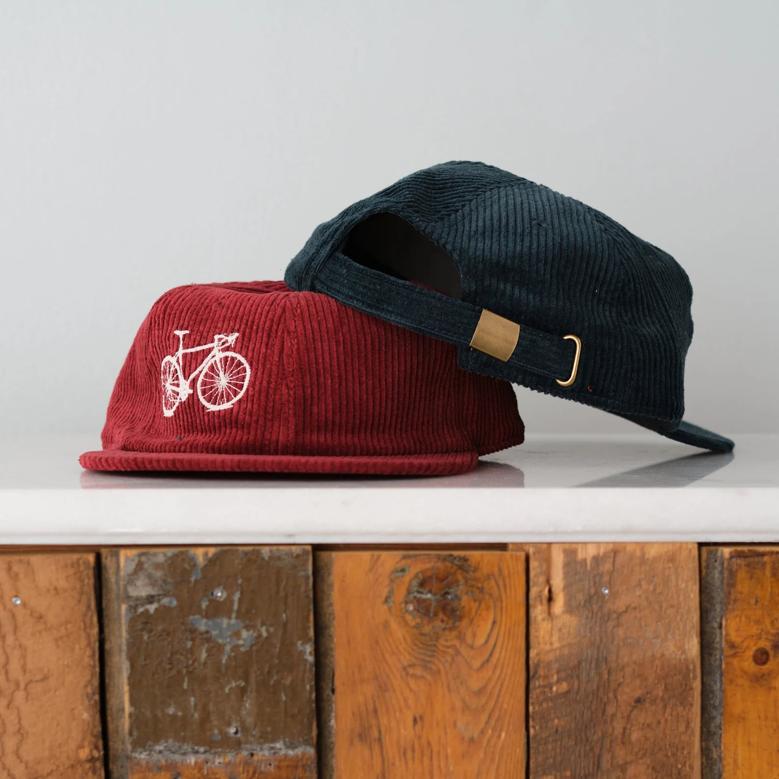 Bicycle embroidered Cord Cap, Adjustable and unstructured