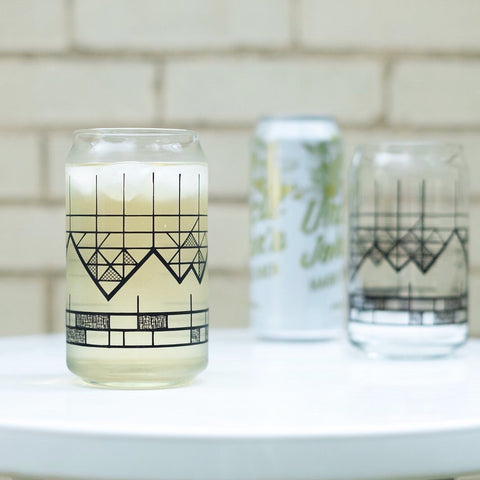 Geometric Mountain Can Glassware