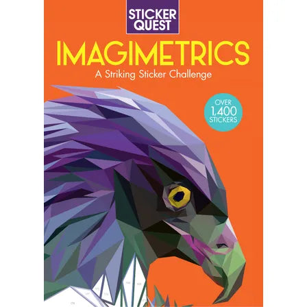 Imagimetrics A Striking Color-By-Sticker Challenge By Barbara Ward, Buster Books and Max Jackson, for adults, young adults, and kids. Fun activity book.