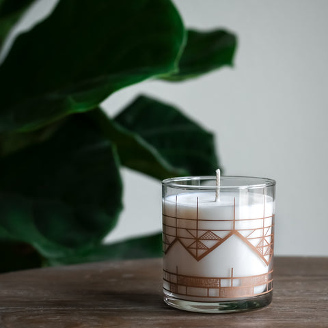 Geometric Mountain Candle