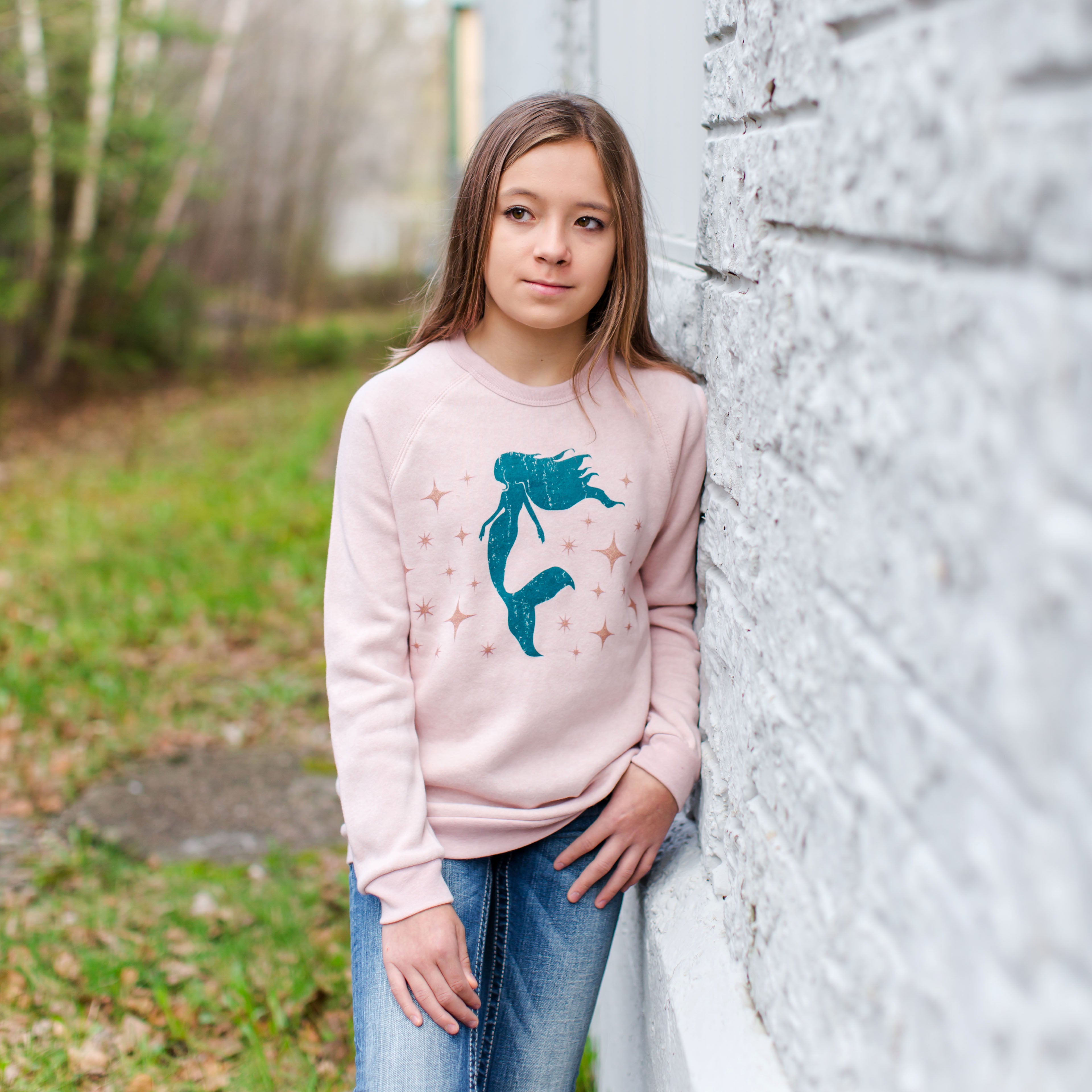 Girls Mermaid Graphic Sweatshirt
