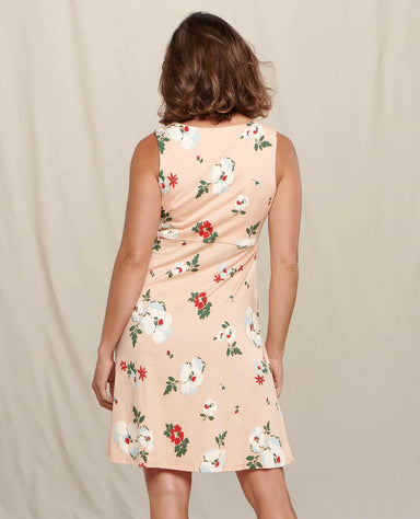 Toad & Co Rosemarie Sleeveless Dress, Buckthorn floral print, organic cotton