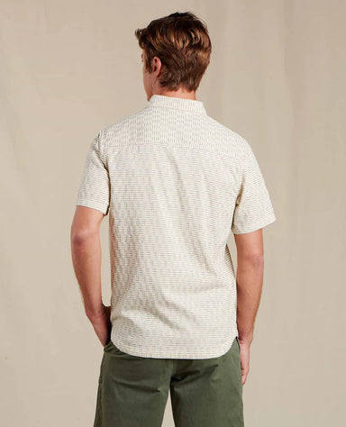 Toad&Co Harris Short Sleeve Shirt, men's woven button up, organic cotton.